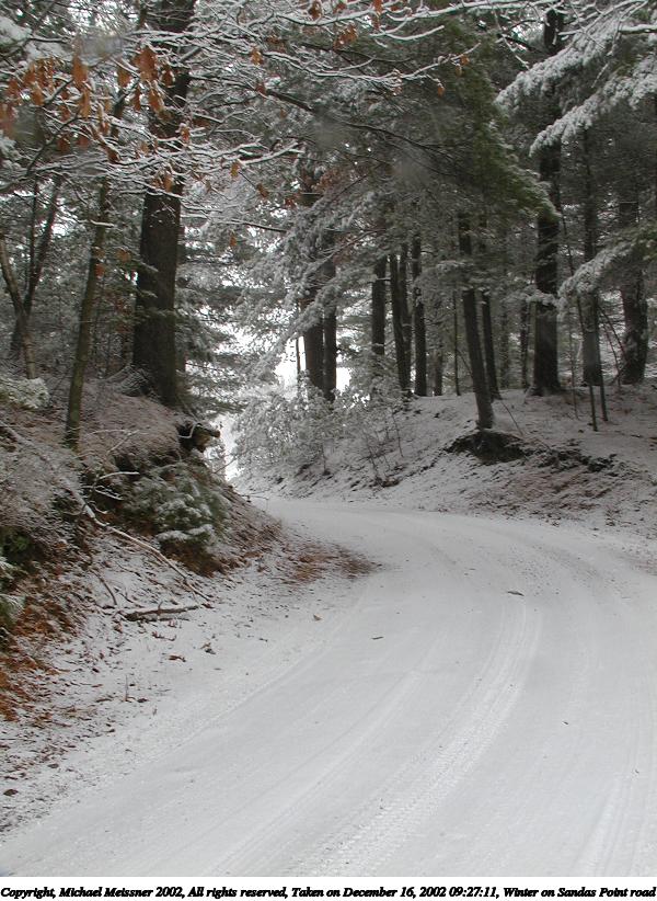 Winter on Sandas Point road #3