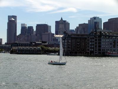 Sailboat in Boston harbor