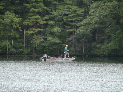 Fishing on Spectacle Pond