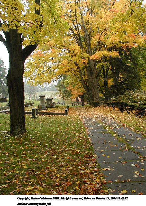 Andover cemetery in the fall