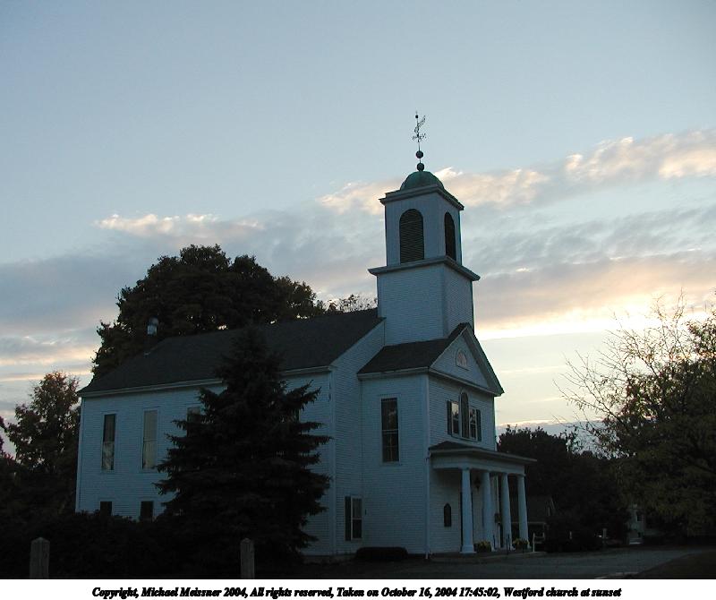 Westford church at sunset #2