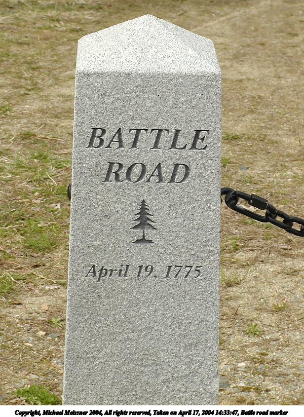 Battle road marker