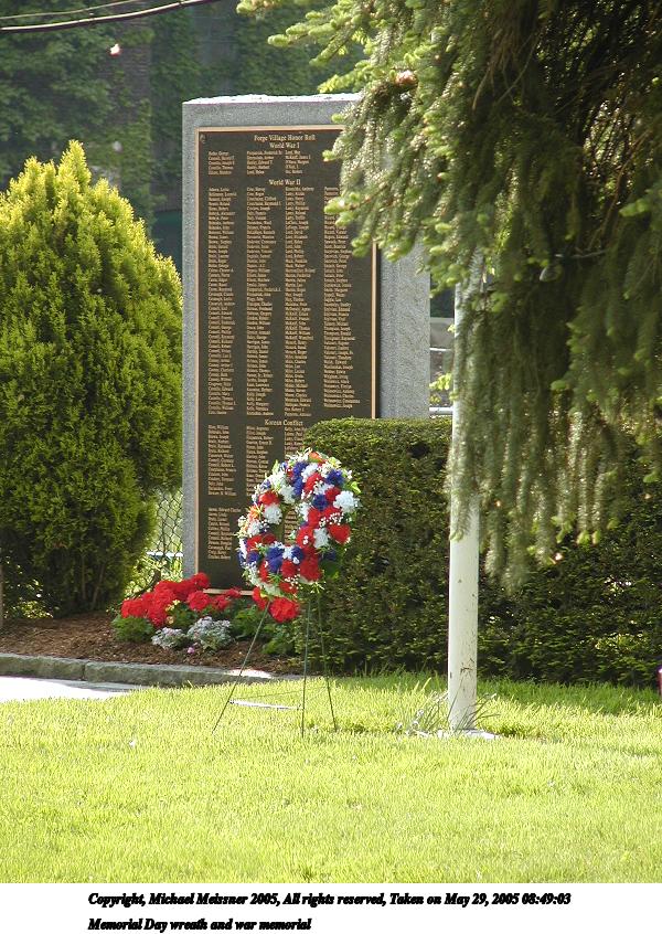 Memorial Day wreath and war memorial #2