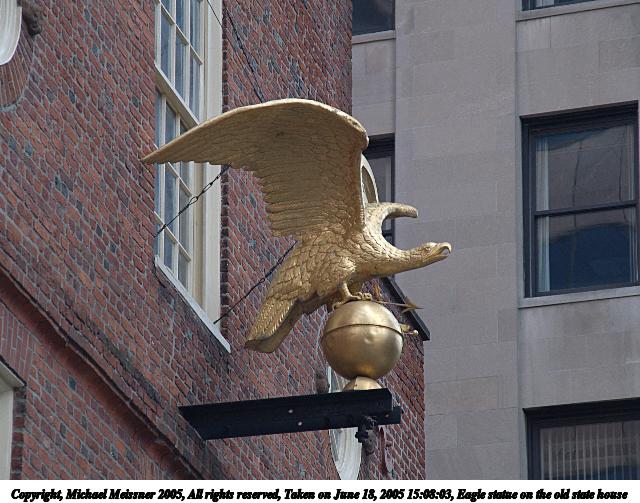 Eagle statue on the old state house
