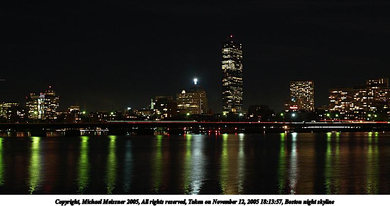 Boston night skyline