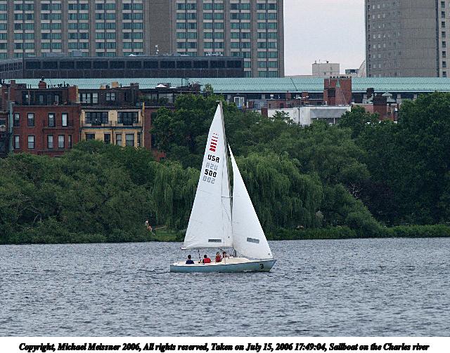 Sailboat on the Charles river