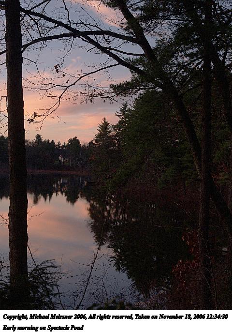 Early morning on Spectacle Pond