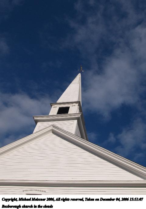 Boxborough church in the clouds #3