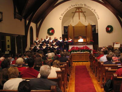 South Acton Congregational Church on Christmas Eve #2