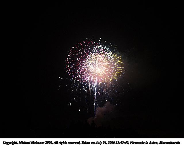 Fireworks in Acton, Massachusetts