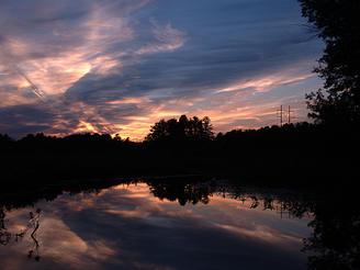 Sunset over Spectacle Pond #7