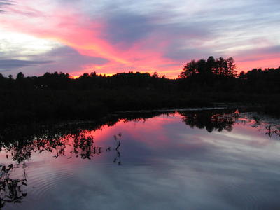 Sunset over Spectacle Pond #8