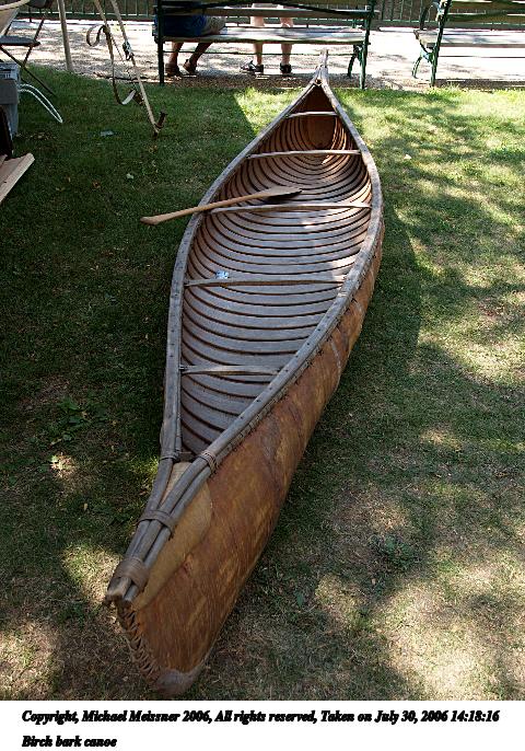 Birch bark canoe