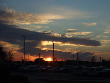 Sunset clouds at the Austin airport #7