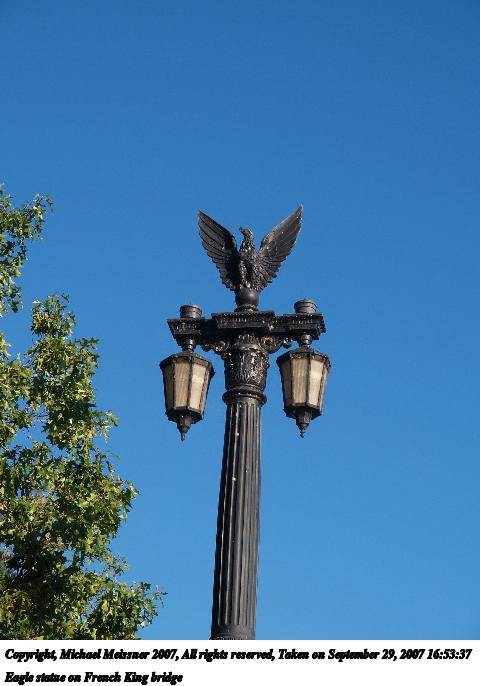 Eagle statue on French King bridge