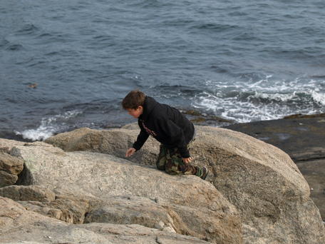 Playing on the rocks