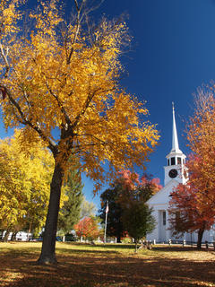Groton church in fall #3