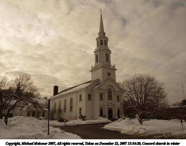 Concord church in winter