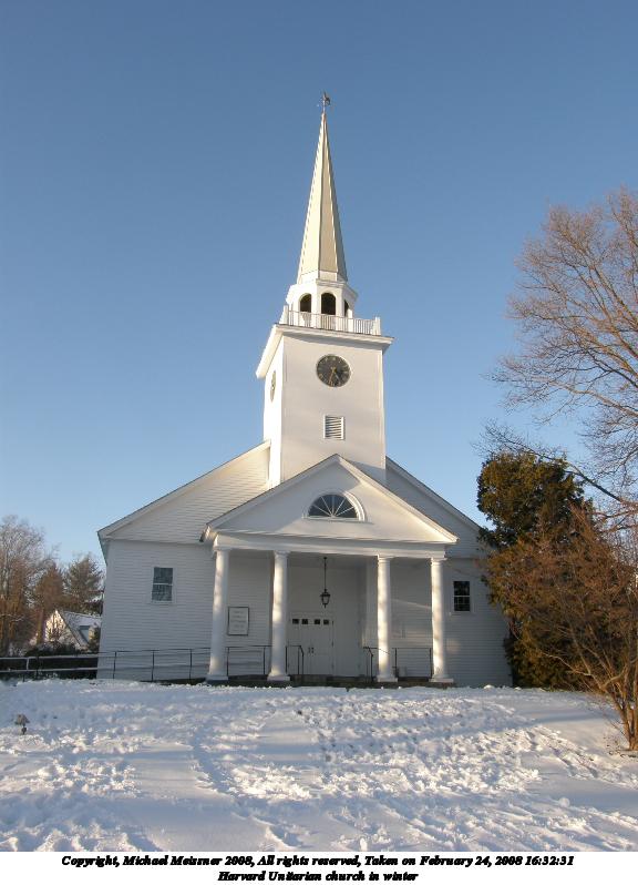 Harvard Unitarian church in winter #3