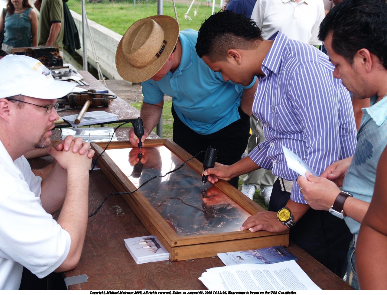 Engravings to be put on the USS Constitution
