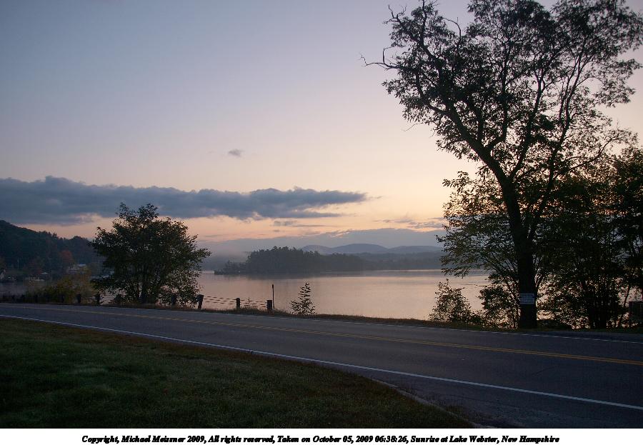 Sunrise at Lake Webster, New Hampshire