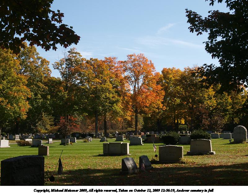 Andover cemetery in fall #2