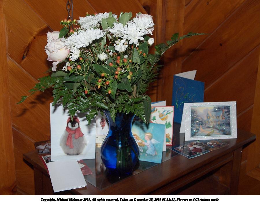 Flowers and Christmas cards