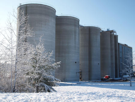 Snow and silos