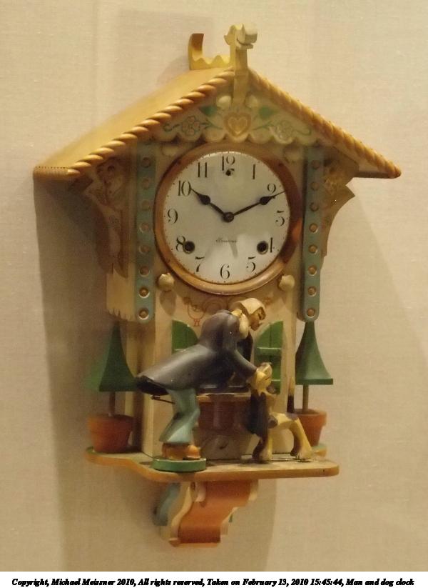 Man and dog clock