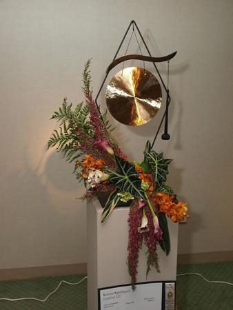Flowers and gong