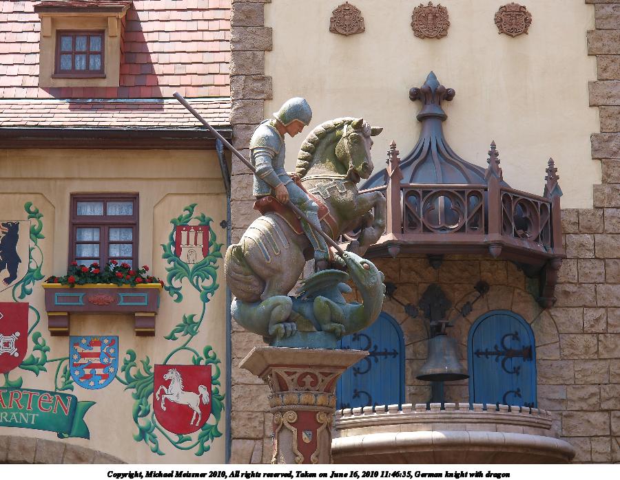 German knight with dragon