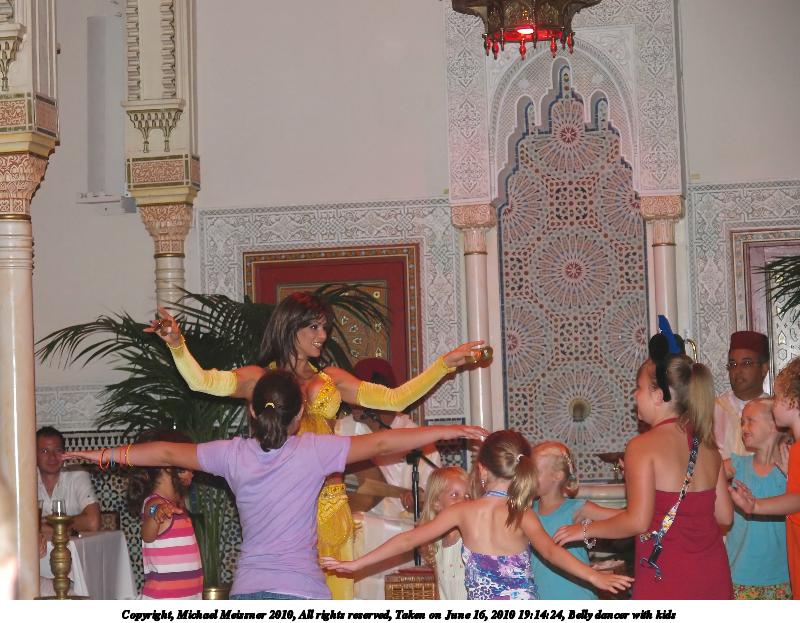 Belly dancer with kids