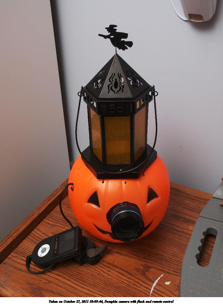 Pumpkin camera with flash and remote control