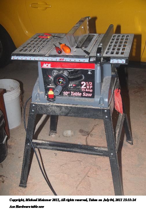 Ace Hardware table saw