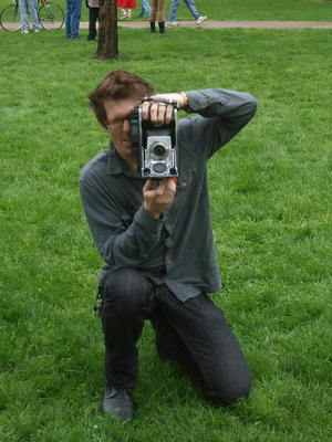 Polaroid photographer taking my picture