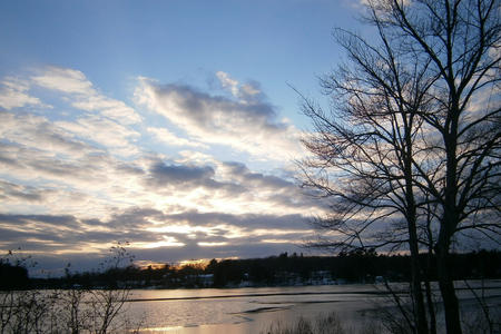 Ayer clouds at sunset