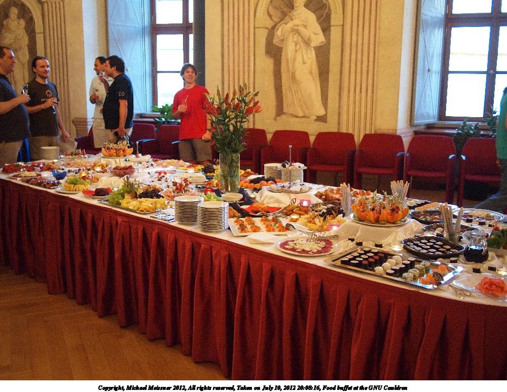 Food buffet at the GNU Cauldren