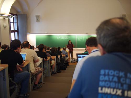Richard Stallman at the 2012 Gnu Cauldron in Prague
