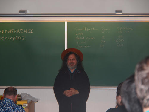 Richard Stallman at the 2012 Gnu Cauldron in Prague #5