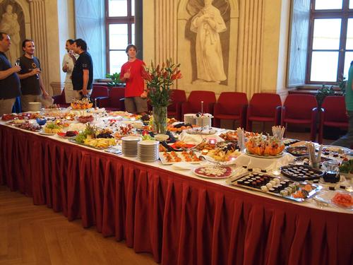 Food buffet at the GNU Cauldren