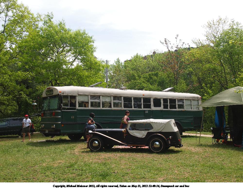Steampunk car and bus