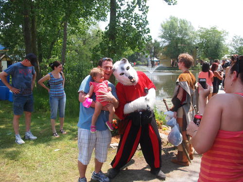 Mugging for the photo