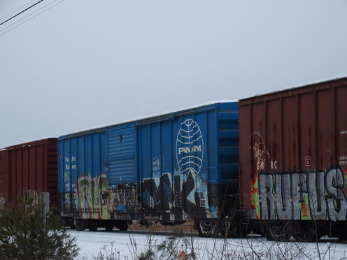 Train graffiti