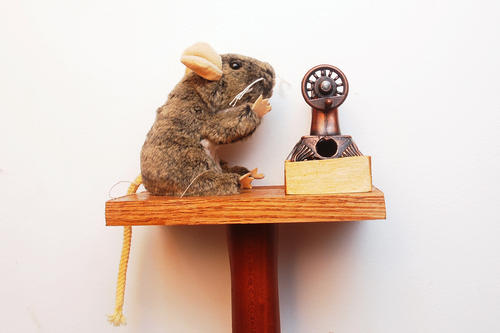 Lady Arabella with her sewing machine #2