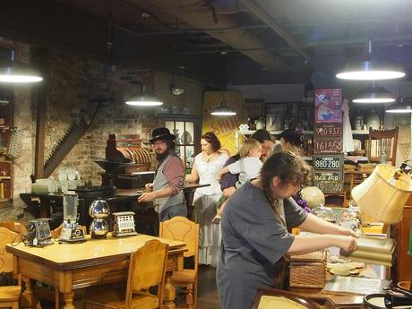 Steampunks at an antique store
