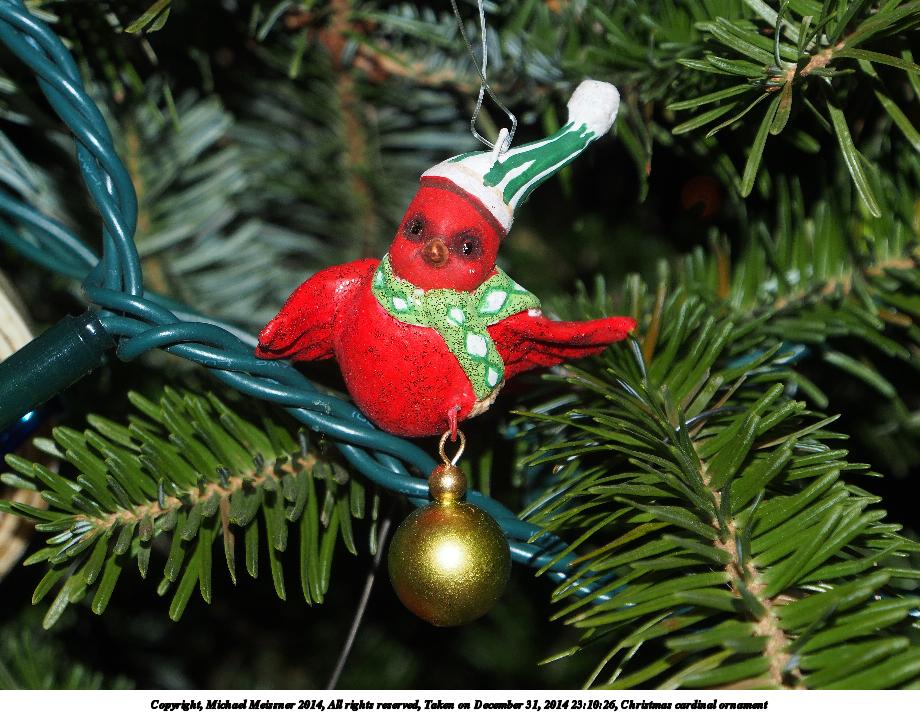 Christmas cardinal ornament
