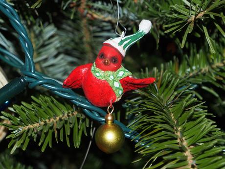 Christmas cardinal ornament