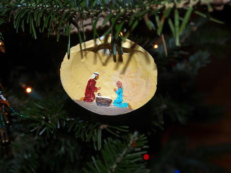 Nativity ornament that my mother-in-law did