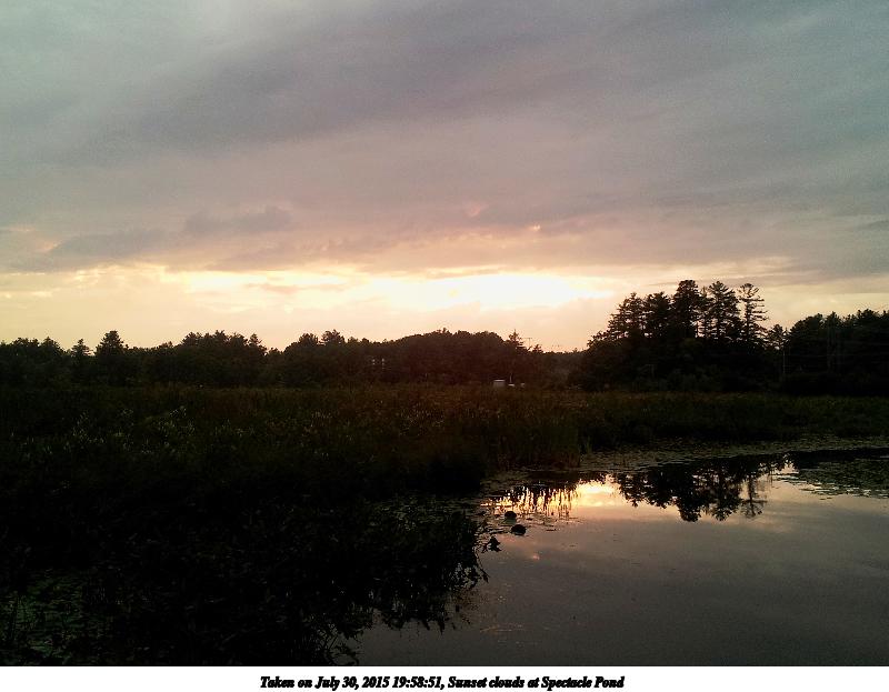 Sunset clouds at Spectacle Pond #2