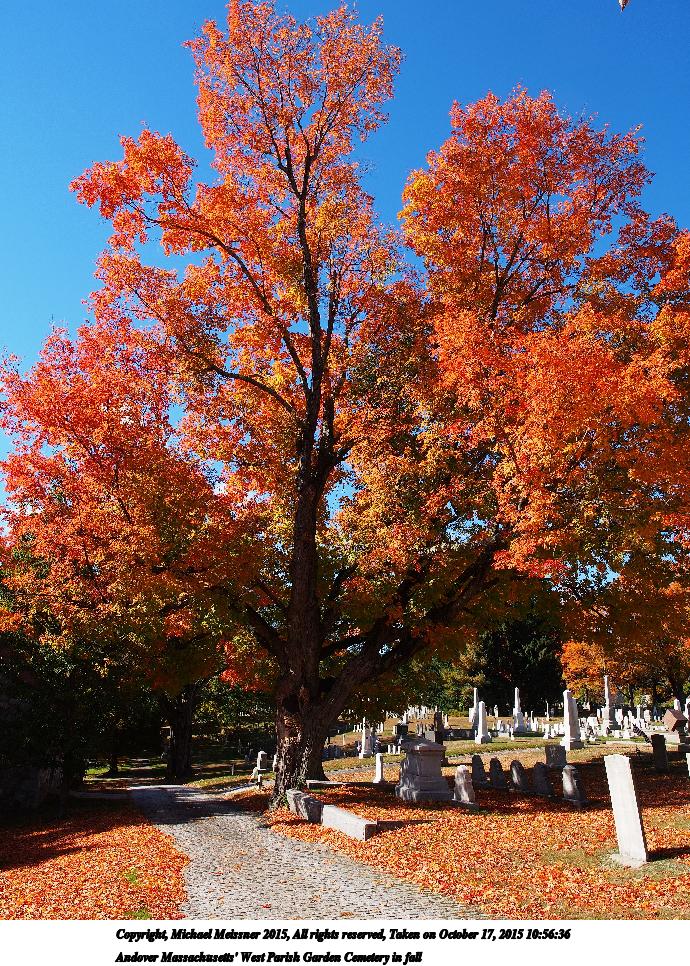 Andover Massachusetts' West Parish Garden Cemetery in fall #2